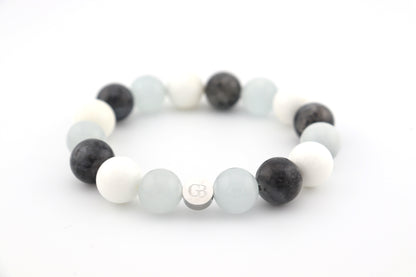 Perlenarmband Trinity White