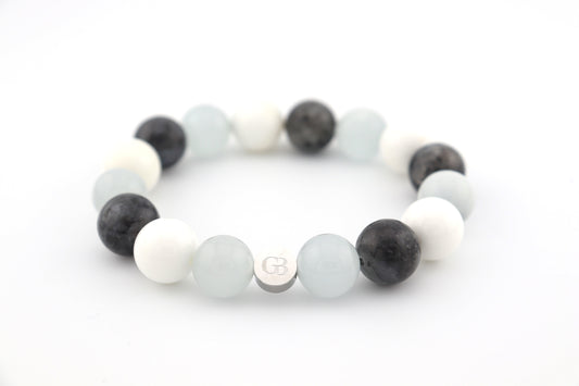 Perlenarmband Trinity White