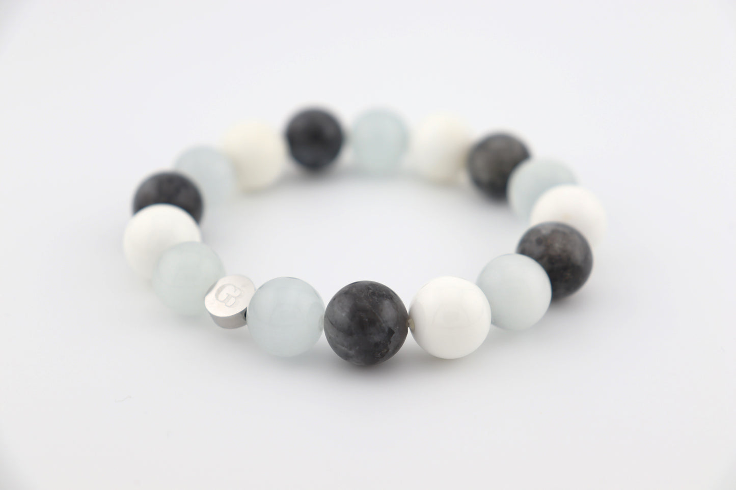 Perlenarmband Trinity White