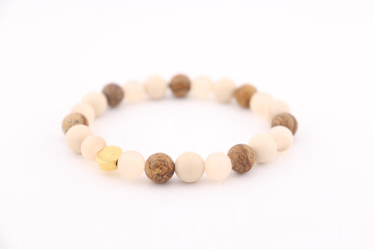 Perlenarmband Caramel