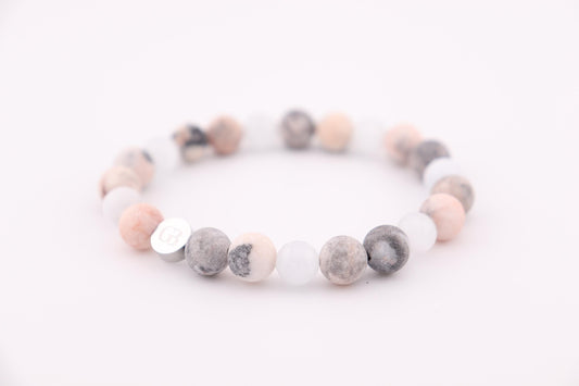Perlenarmband Whiterose